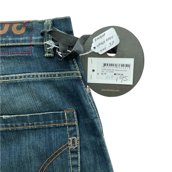 NWT DONDUP JEANS UP064 050U Skinny Mid Rise Sydney Wash Italy 30X34.5 Logo $195 - Picture 5 of 9